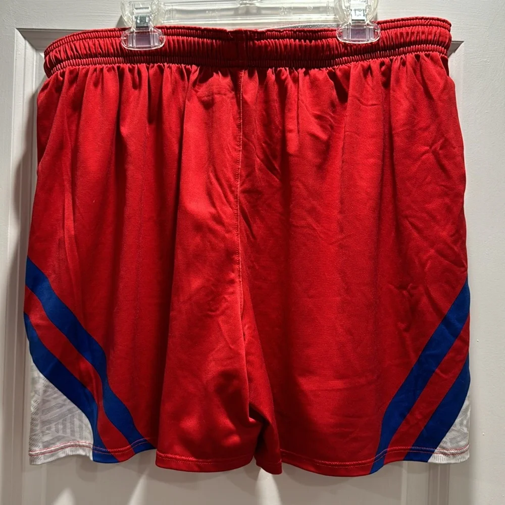 Women’s Under Armour Athletic Shorts | All America Lacrosse | Red Blue | XL - Picture 5 of 7